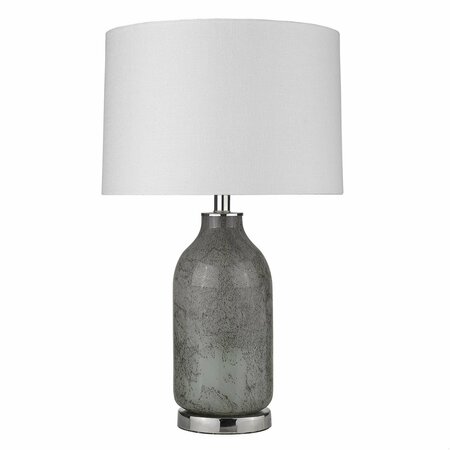 HOMEROOTS 25.25 x 15 x 15 in. Trend Home 1-Light Polished Nickel Table Lamp 399167